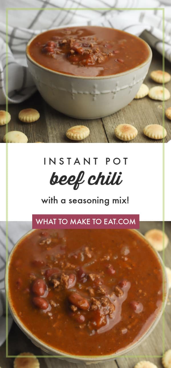 A simple and quick recipe for cooking chili in a pressure cooker. Easy ingredients and an Instant Pot make this a perfect weeknight meal for fall and winter.