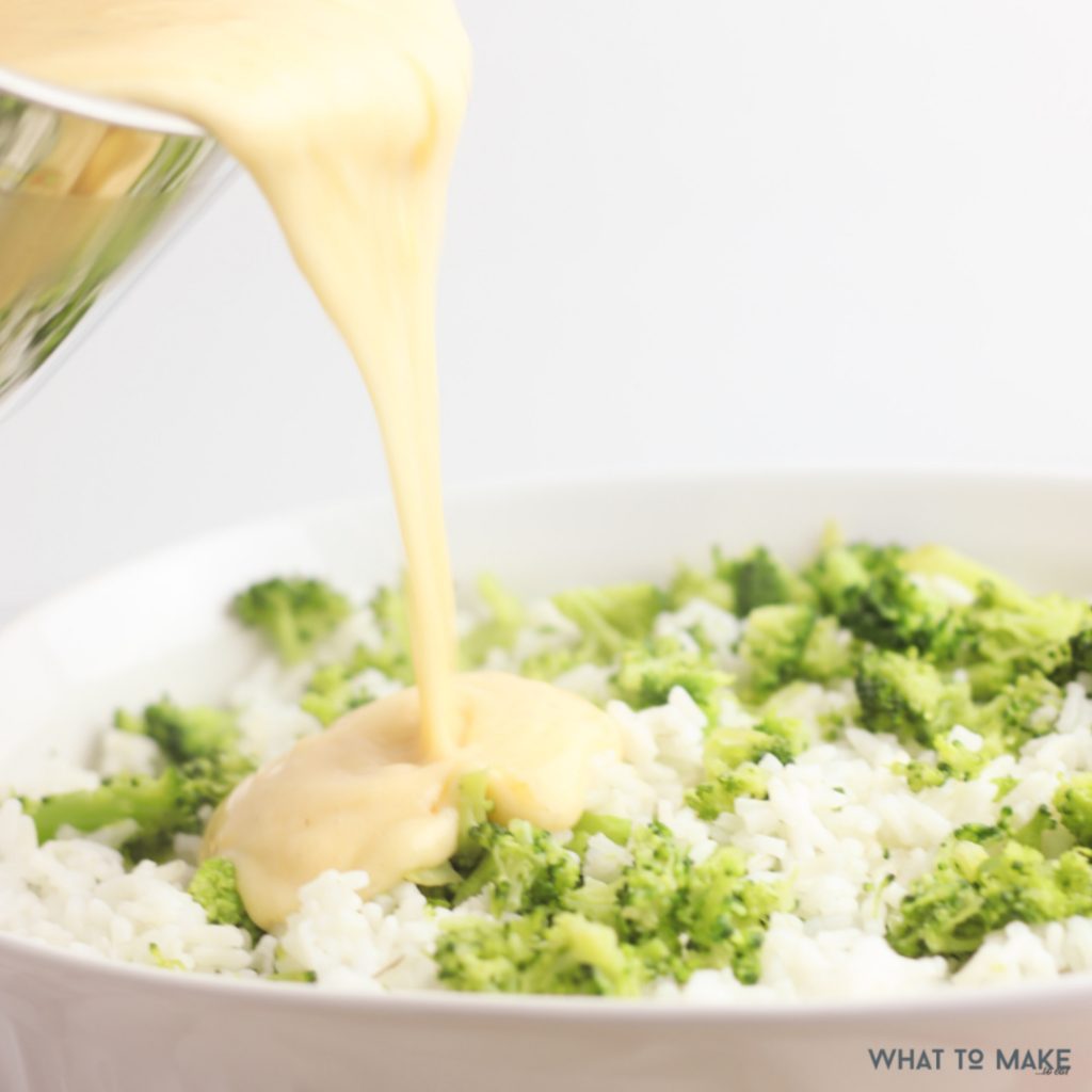 In process image of easy broccoli cheese rice casserole-step 4