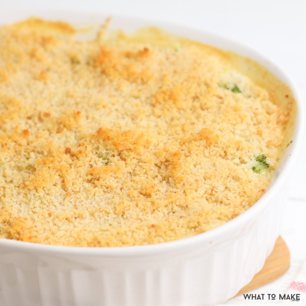In process image of easy broccoli cheese rice casserole-final