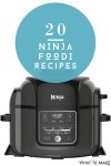 Image of a Ninja Foodi. Text reads "20 Ninja Foodi Recipes"